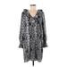 Le Gali Casual Dress: Silver Snake Print Dresses - Women's Size X-Small