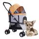 Pet Dog Cat Stroller Carriage Outdoor Buggy 4 Wheel Pet Stroller Removable Dog Prams Pushchairs for Dogs, Pet Travel Carrier Dog Pram Strollers for Small Medium Dogs (Color : Orange)