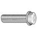 ZORO SELECT 4RXH4 Grade 5, 3/8"-16 Flange Bolt, Zinc Plated Steel, 1-1/4 in L,