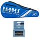 Raquex Tennis Racket Bag – Tennis Racket Cover Bag, Squash & Badminton Raquet Bag for 2 Racquets & Accessories with Shoulder Strap (+Endure Grip 3 Pack, Black)