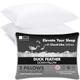 Duck Feather Down Bed Pillows for Sleeping(6 Pack), Standard/Queen(74cm×48cm), High Filling 900g, Medium Support Back Sleeper Pillows, 100% Soft Cotton Cover, Hypoallergenic (Standard (6 Pack))