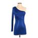 Windsor Cocktail Dress - Bodycon Open Neckline Long sleeves: Blue Dresses - Women's Size Small