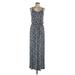 Lush Casual Dress Scoop Neck Sleeveless: Blue Dresses - Women's Size Large