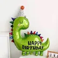 Ensemble de ballons en film d'aluminium de dinosaure pour enfants décoration de fête d'anniversaire