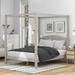 Red Barrel Studio® Shouta Canopy Bed in Gray | 70.9 H x 62.8 W x 83.9 D in | Wayfair 647E9BAA579B4EE4A19241D2A3973719