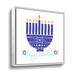 The Holiday Aisle® Happy Hanukkah Menorah II On Canvas by Yass Naffas Designs Print Canvas in Blue | 10 H x 10 W x 2 D in | Wayfair