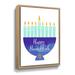 The Holiday Aisle® Happy Hanukkah Menorah I On Canvas by Yass Naffas Designs Print Canvas in Blue | 8 H x 10 W x 2 D in | Wayfair