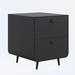 Corrigan Studio® Modern Night Stand Storage Cabinet Metal in Black | 19.69 H x 15.74 W x 17.71 D in | Wayfair 3170ECEE2B3B403DB0D8C9E3310C05BB