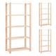 Rebrilliant Storage Rack Shelving Unit Storage Shelf 5-Tier Solid Pinewood 551.2 lb Wood in Brown | 66.9 H x 31.5 W x 15 D in | Wayfair