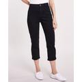 Blair Women's DenimEase™ Back Elastic Girlfriend Cropped Jeans - Black - 12 - Misses