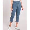 Blair Women's DenimEase™ Back Elastic Girlfriend Cropped Jeans - Denim - 22W - Womens