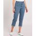 Blair Women's DenimEase™ Back Elastic Girlfriend Cropped Jeans - Denim - 8P - Petite