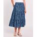 Blair Women's DenimLite Tiered Skirt - Multi - XL - Womens