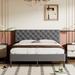 Queen Size Button Tufted Platform Bed Frame/Fabric Upholstered Bed Frame