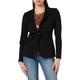 Taifun Damen Klassischer Blazer mit Stretchkomfort Langarm unifarben Schwarz 34