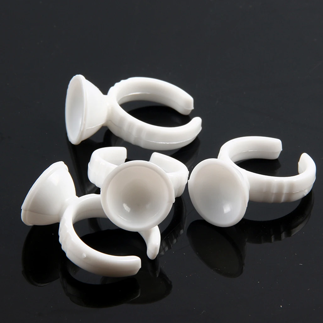 100Pcs Einweg Microblading Tattoo Ink Ring Cup Caps Pigmente L M S Permanent Make-Up Verwenden Nadeln Tattoo Liefert Zubehör Image