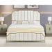 King Size Bed Frame Upholstered Platform Bed with High Headboard, Wood Slat Support & No Box Spring Needed