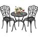 Outdoor Bistro Table Set, All Weather Cast Aluminum Patio Sets