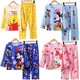 Neue Kinder pyjamas Set Mickey Minnie Boy Girl Winnie the Pooh Cartoon Langarm Pyjamas Pyjamas