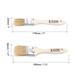 3x 1" 1.5" 2" Chip Paint Brushes Synthetic Bristle Wood Grip for Wall Treatment - Wood Color