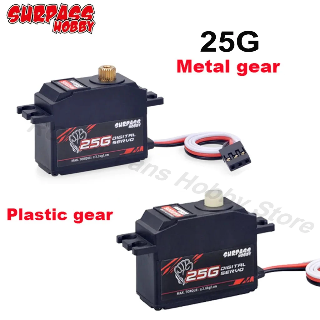 25 g Servo 12428 Servo SURPASS HOBBY Getriebe Servo Digitales Lenkgetriebe für 1/12 RC Auto Flugzeug RC Boot Roboter Drohne Wltoys