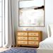 Mesa Cane and Solid Wood 6-Drawer Dresser