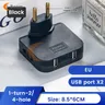 EU-Stecker zu uns Stecker Dual-USB-Schnitts telle 3 in 1 faltbare versteckte Buchse USB 5V 2a