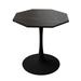 Modern Octagonal Coffee Table with Printed White Marble Table Top,Metal Base