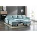 Couch Modern U-Shaped Convertible Sectional Accent Sofa, Light Blue