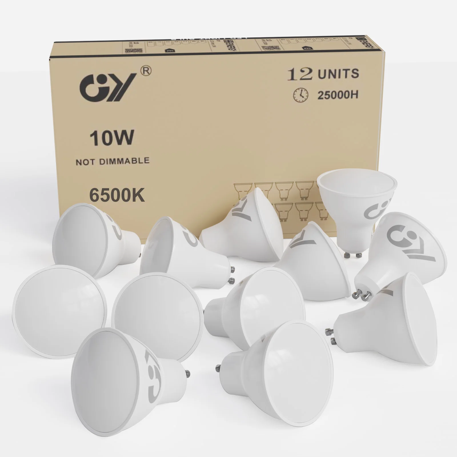 GY GU10 LED-Glühbirne 10 W 930 Lumen, 100 W Halogen-Ersatz, 120 ° Nicht dimmbare GU10-LED-Glühbirnen mit großem Strahl