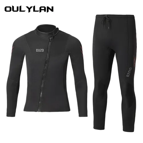 Oulyan 3mm Neopren anzug Premium Tauchanzug für Männer Hosen Split Body Jacke-Hose Neopren Bade