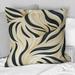 Designart "Cream And Black Zebra Harmony" Abstract Printed Throw Pillow