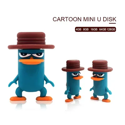 Niedlichen Cartoon Baum Mann Flash-Laufwerk 64GB 32GB Schnabeltier Pen Drive 2,0 Memory Stick 4GB Image