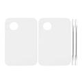 2 Sets Makeup Mixing Spatulas Set Manicure Color Mixing Plate Tray Accessories