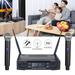 High-performance UHF Wireless Dual Microphone System for Home Use Reliable Cordless Handheld Mics