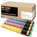 Compatible Toner Cartridge Replacement for Ricoh Aficio MP C2551 MP C2051 MP C2550 MP C2050 MP C2050SPF MP C2550SPF MP C2030 Printer 4-Color