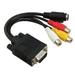 ruhuadgb VGA to S-Video 3 RCA Composite AV TV Out Adapter Converter Cable for PC Laptop