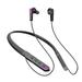 Biplut Wireless Earbud High Fidelity Mega Bass Cool RGB Light Bluetooth-compatible5.2 Mini Stereo Neckband In-ear Earbud for Doing Sports (Black)