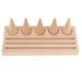 1 Set Wooden Finger Ring Rack Wood Cone Ring Holders Display Holder Ring Holder Ring Stand for Home Shop Light Yellow