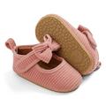 Infant Baby Girls Shoes Bow Non-Slip Rubber Sole First Walkers Shoes Princess Wedding Dress Shoes
