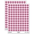 Grinning Cheshire Cat Round Sticker Set - Light Pink - Matte Finish - 0.50 Size