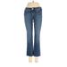 White House Black Market Jeans - Mid/Reg Rise Boot Cut Boot Cut: Blue Bottoms - Women's Size 00 - Medium Wash