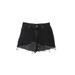 Levi's Denim Shorts: Black Solid Bottoms - Women's Size 11 - Dark Wash