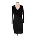 Nine Britton Casual Dress - Sheath: Black Marled Dresses - Women's Size Small