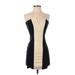 David Lerner Cocktail Dress - Mini Strapless Sleeveless: Black Color Block Dresses - Women's Size Small