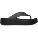 Crocs Black Getaway Platform Glitter Flip Shoes