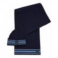 Navy Adamo Wool Blend Beanie & Scarf Set