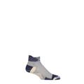 Mens and Ladies 1 Pair Reebok Technical Cotton Ankle Technical Yoga Socks Navy / Grey 2.5-3.5 UK