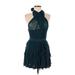 French Connection Cocktail Dress - Party: Teal Dresses - Women's Size 2