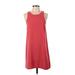 Leith Casual Dress - Shift Crew Neck Sleeveless: Red Solid Dresses - Women's Size X-Small